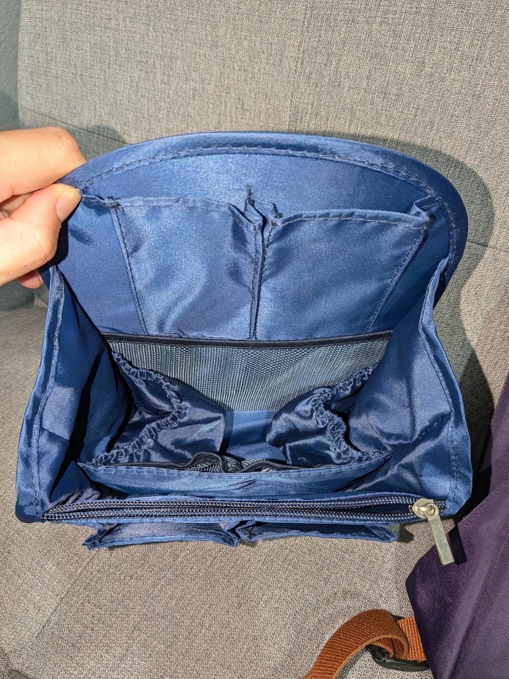 Purple Longchamp Le Pliage Backpack